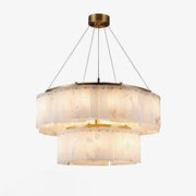 Ilveliel Double Tier Alabaster Pendant Light - Blowlighting