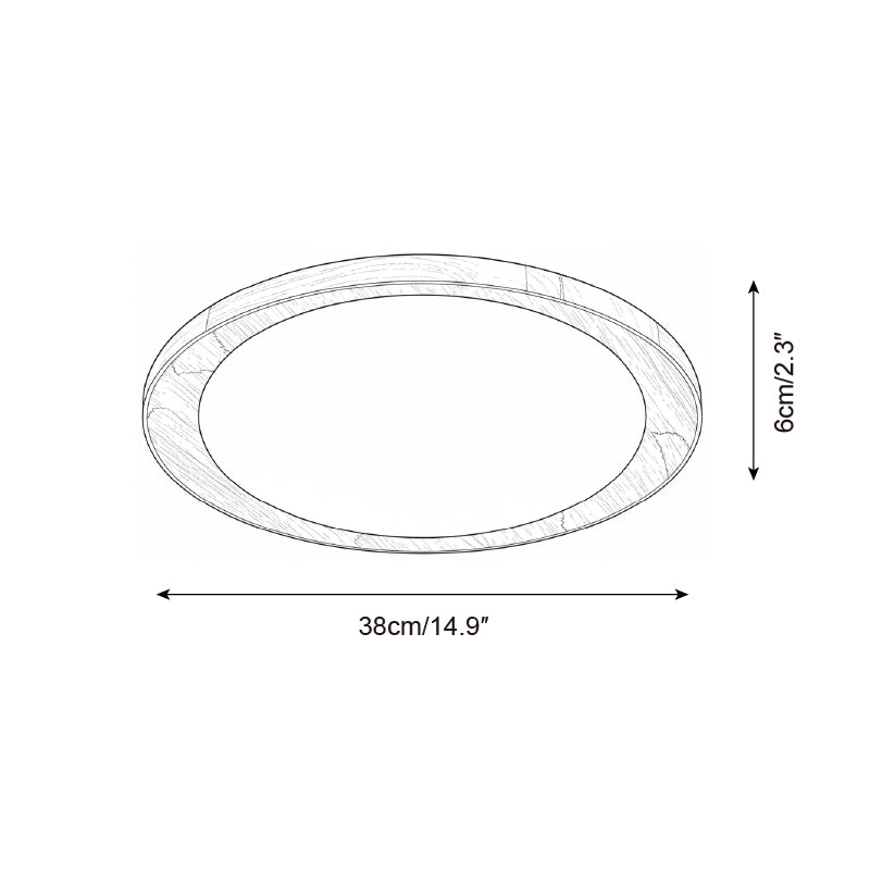 Velin Wood Edge Ceiling Lamp