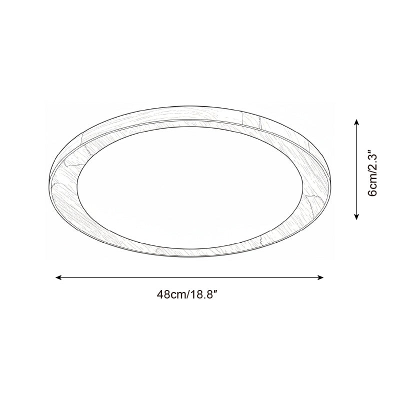 Velin Wood Edge Ceiling Lamp