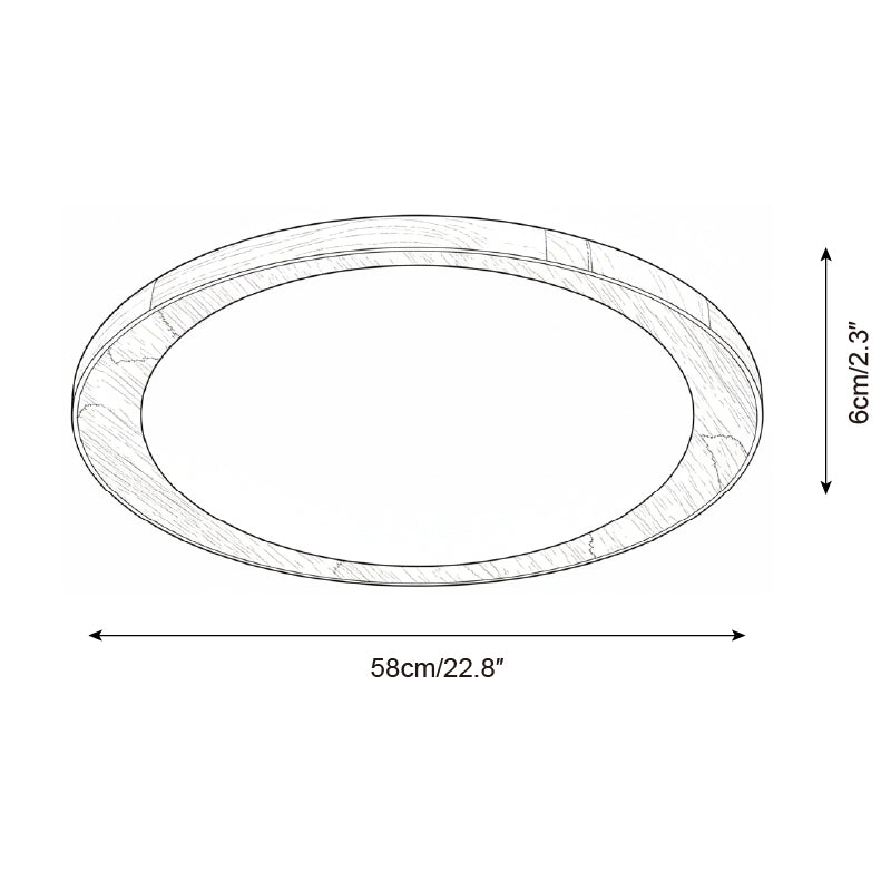 Velin Wood Edge Ceiling Lamp