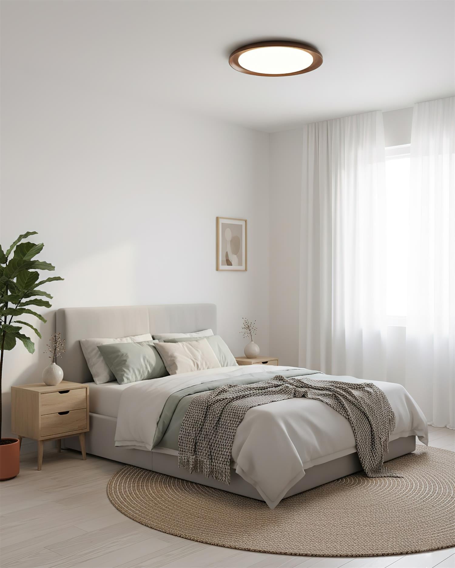 Velin Wood Edge Ceiling Lamp