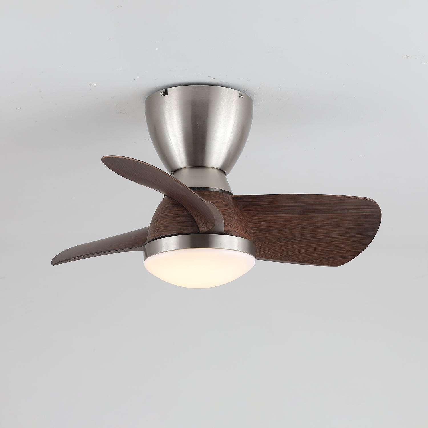 Elora Minimalist Brass Wood Ceiling Fan Light - Blowlighting