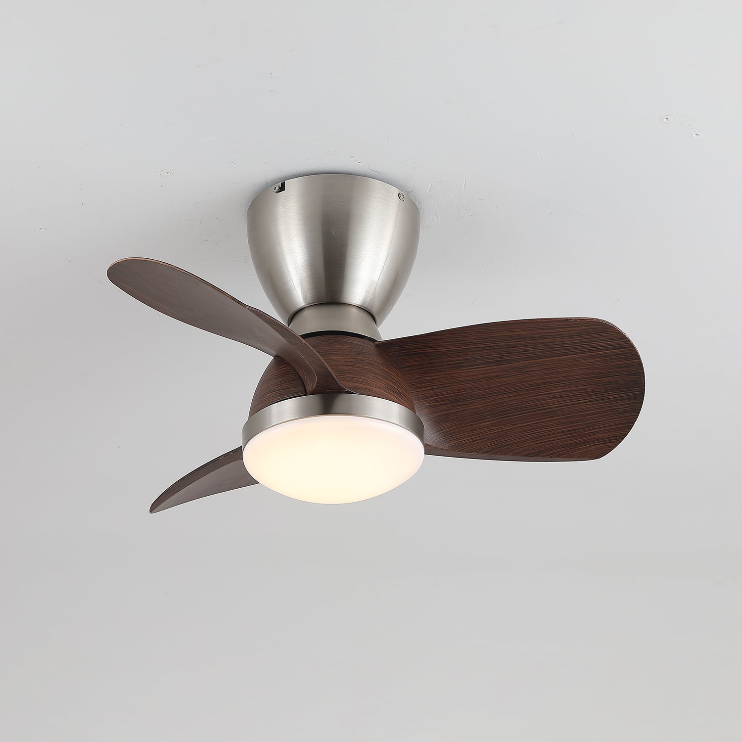 Elora Minimalist Brass Wood Ceiling Fan Light - Blowlighting