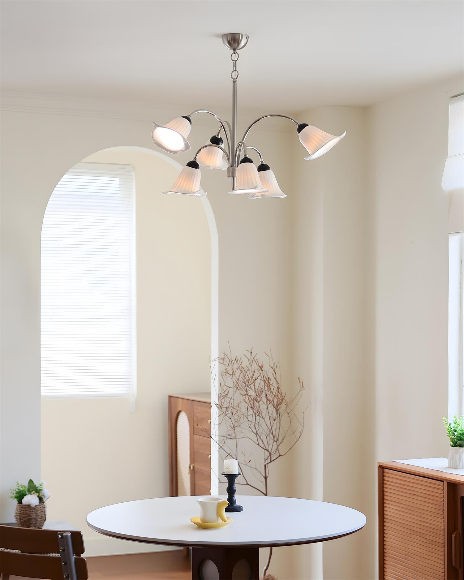 Vellina Natural Ceramics Petal Chandelier