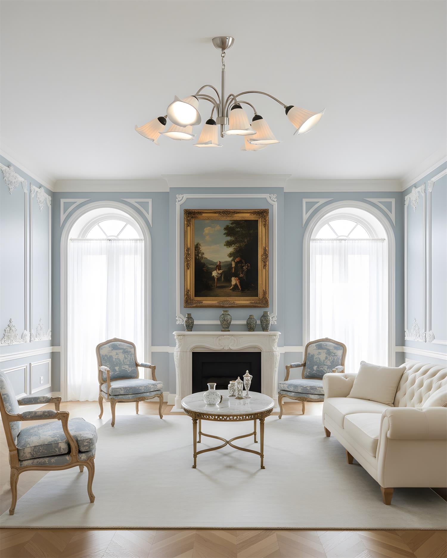 Vellina Natural Ceramics Petal Chandelier