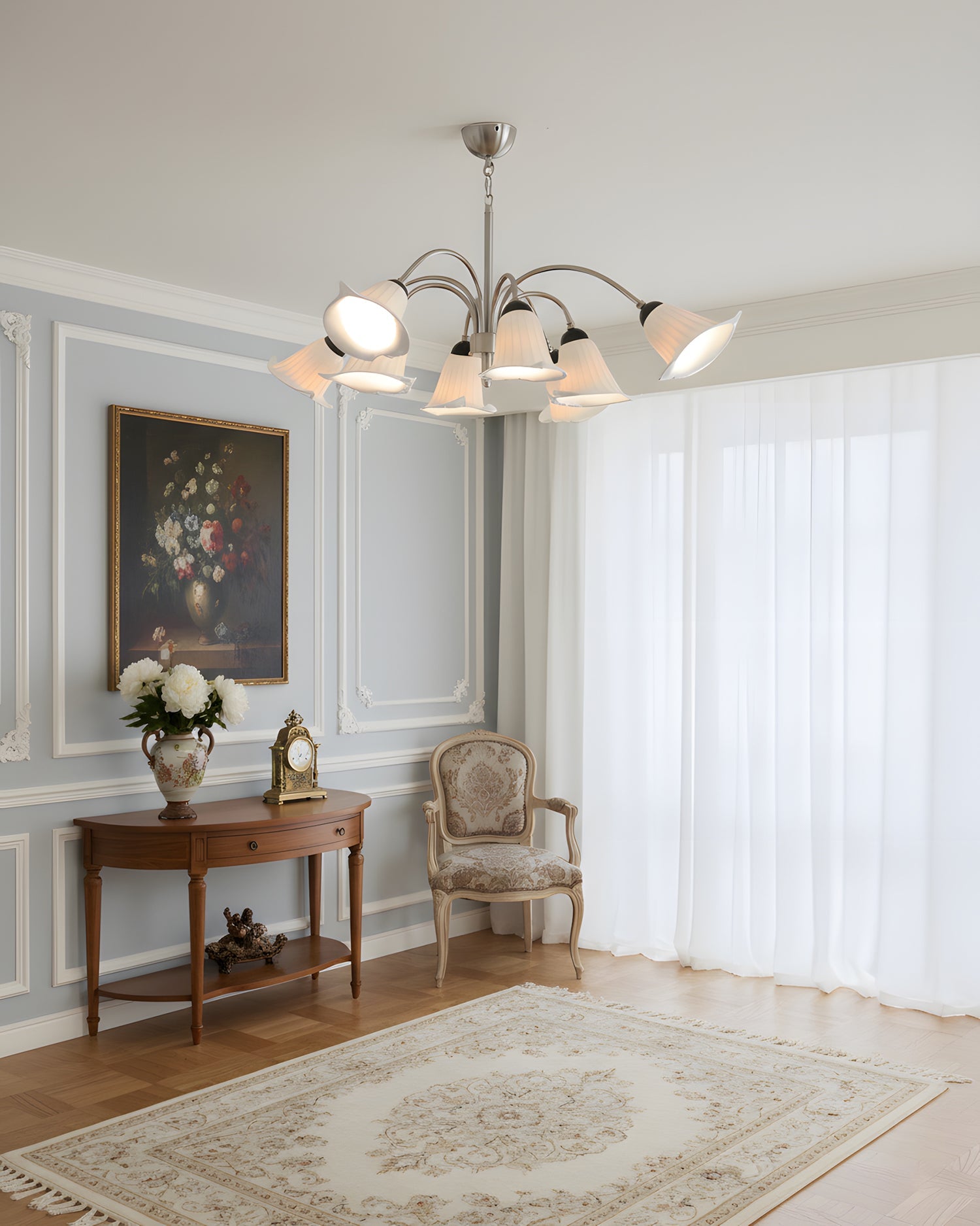 Vellina Natural Ceramics Petal Chandelier