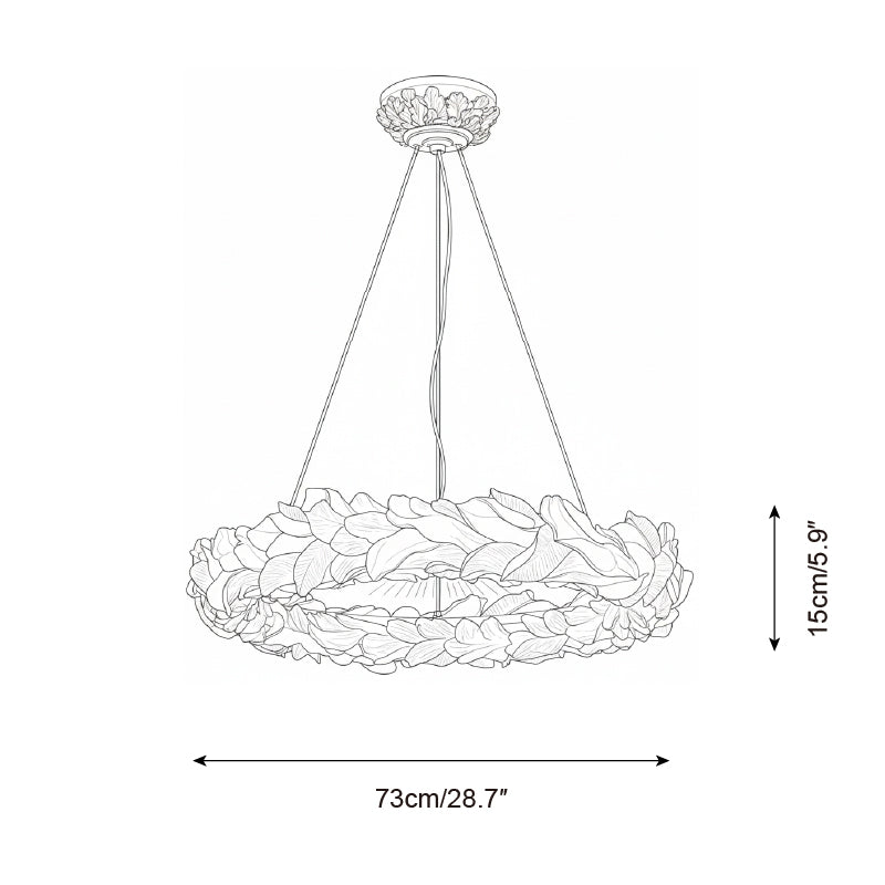 Vellora Art Deco Plaster Ring Chandelier