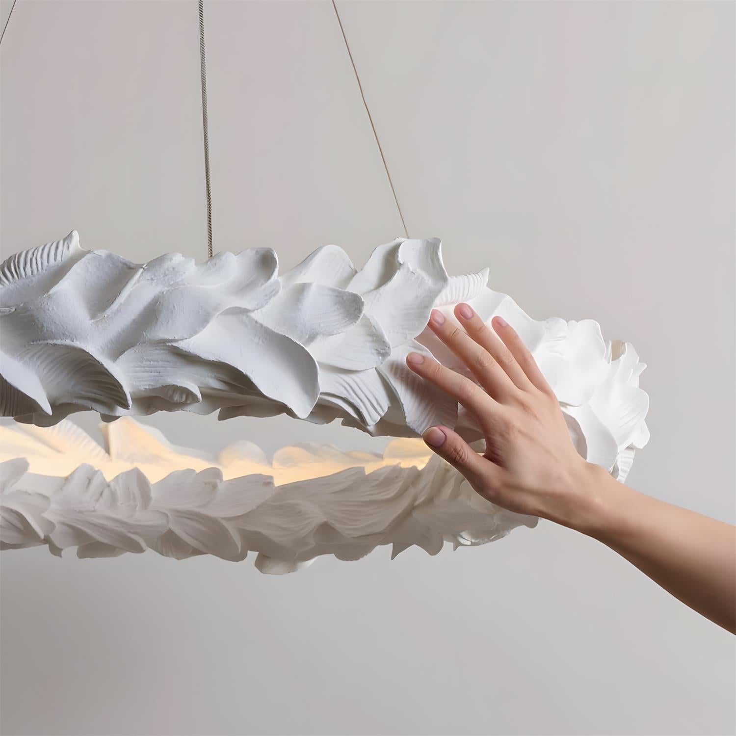 Vellora Art Deco Plaster Ring Chandelier