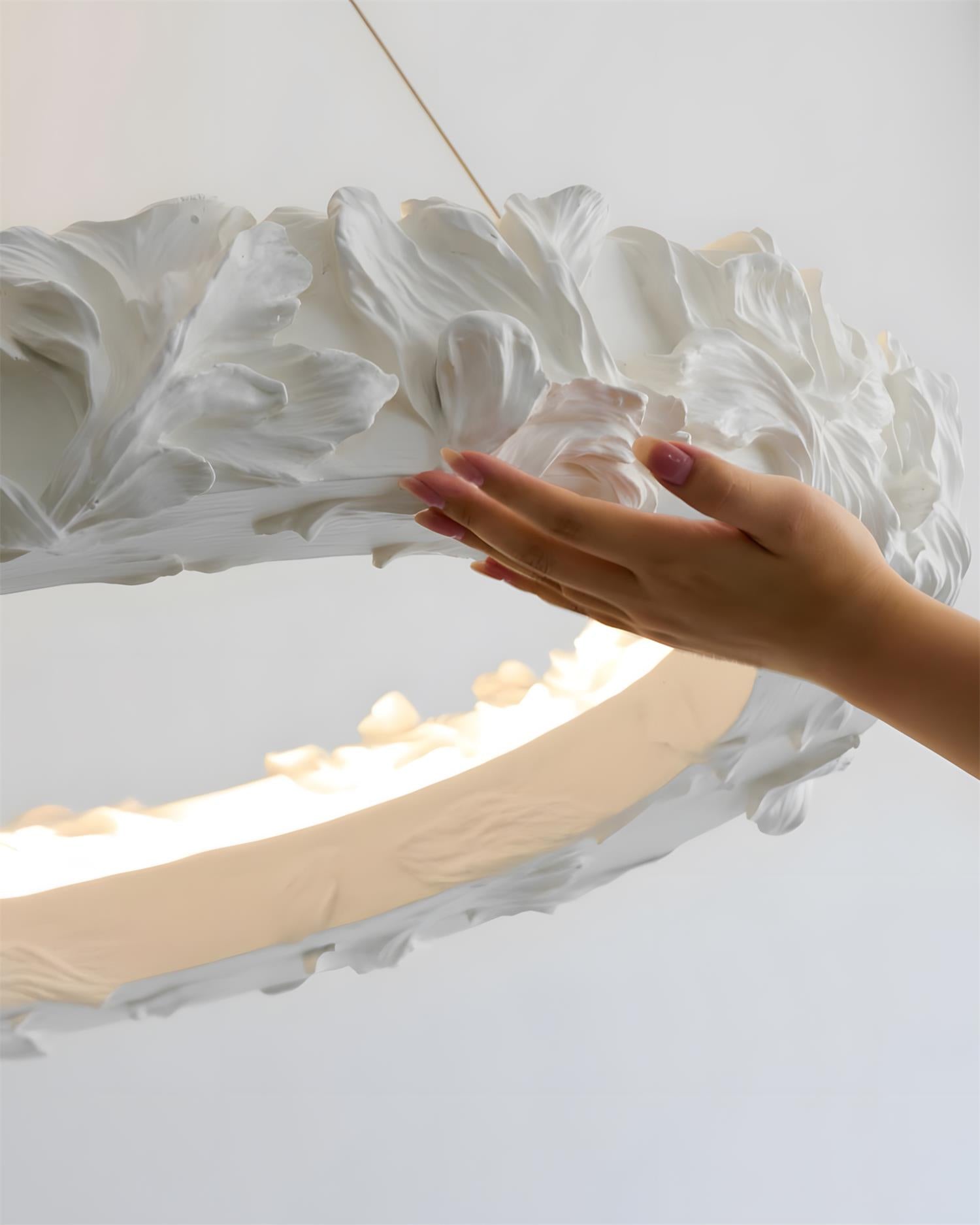 Vellora Art Deco Plaster Ring Chandelier