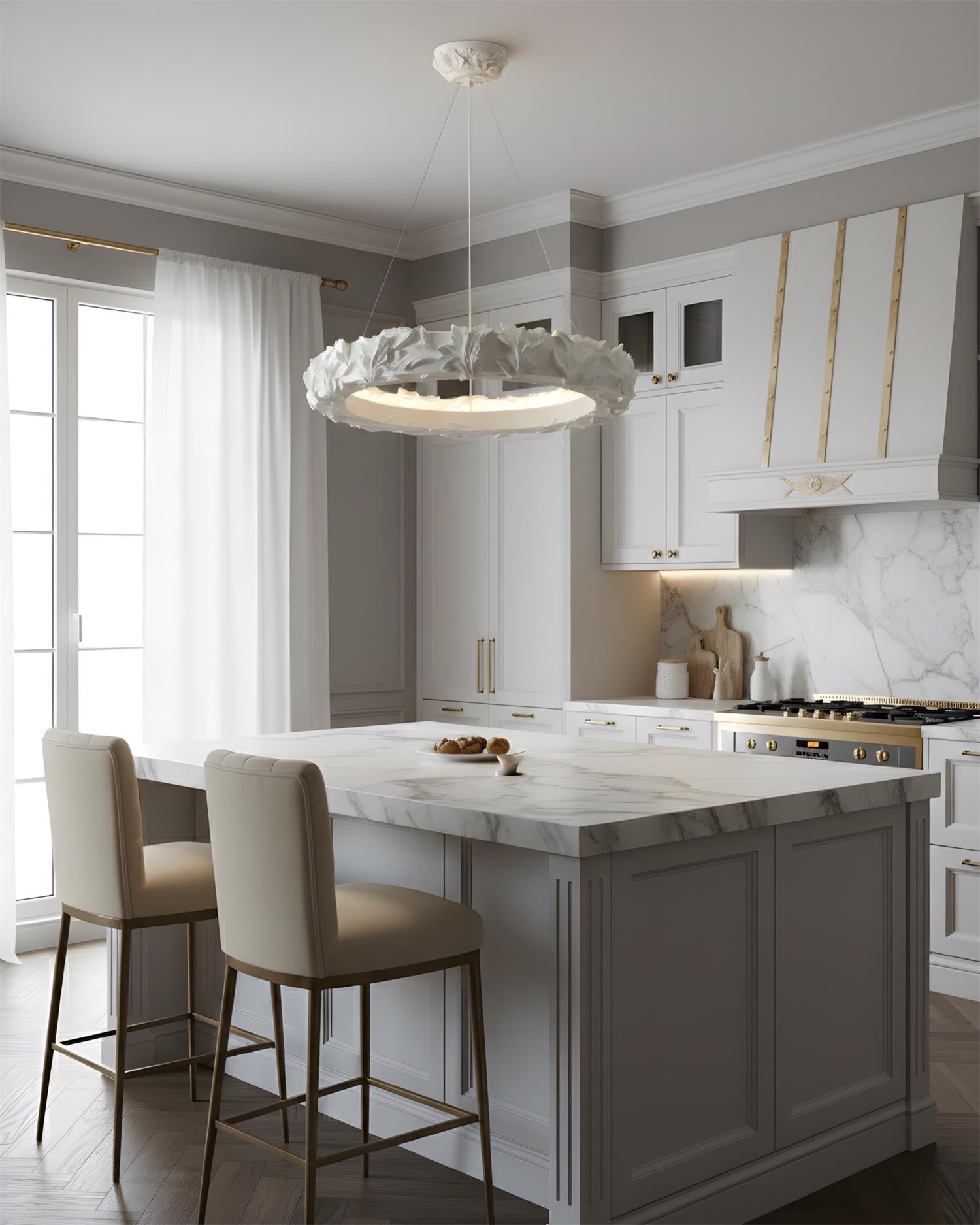 Vellora Art Deco Plaster Ring Chandelier