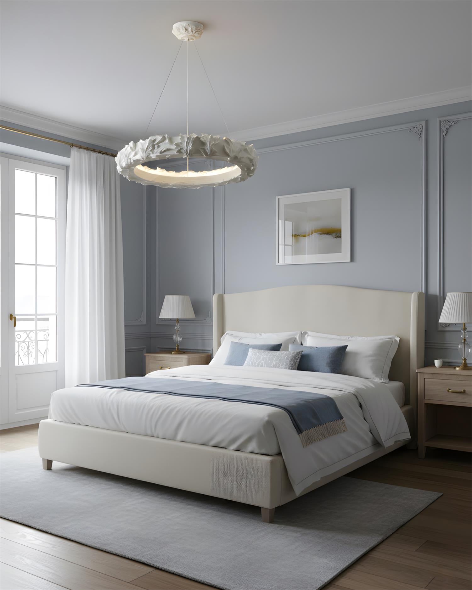 Vellora Art Deco Plaster Ring Chandelier