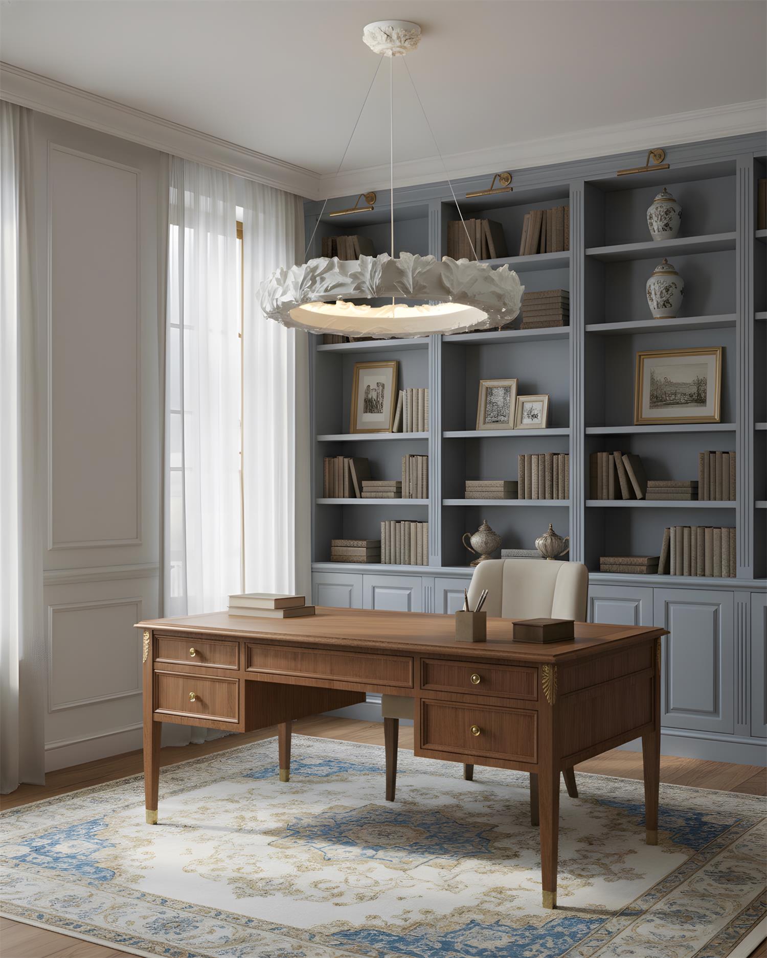 Vellora Art Deco Plaster Ring Chandelier