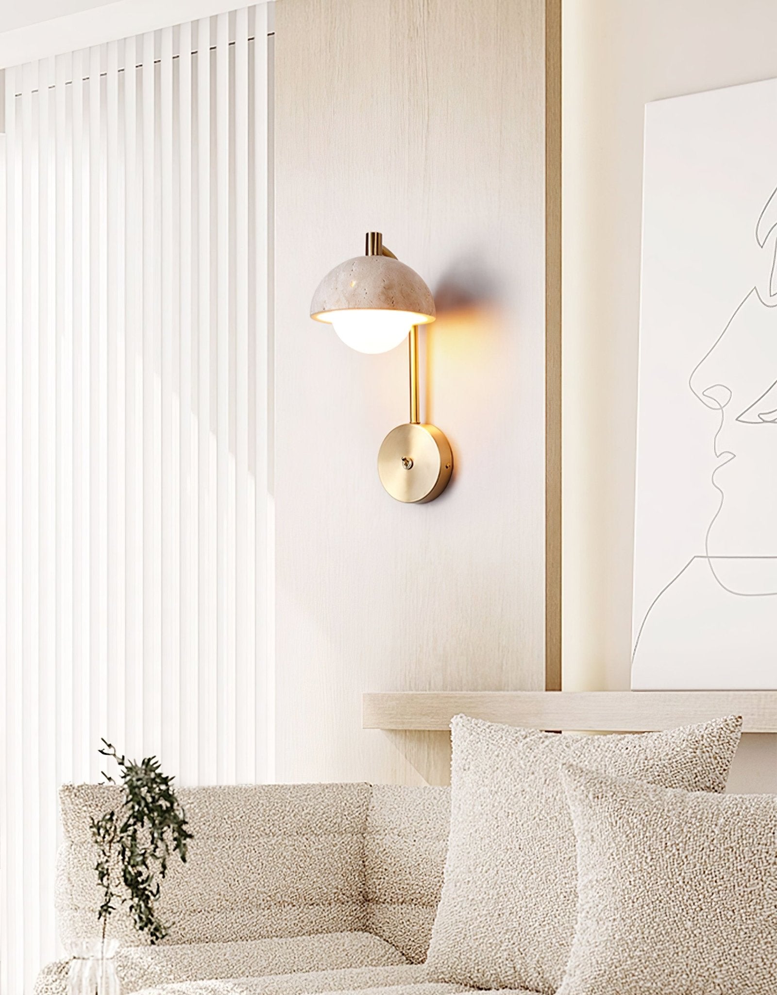 Ormaren Travertine Wall Light - Blowlighting