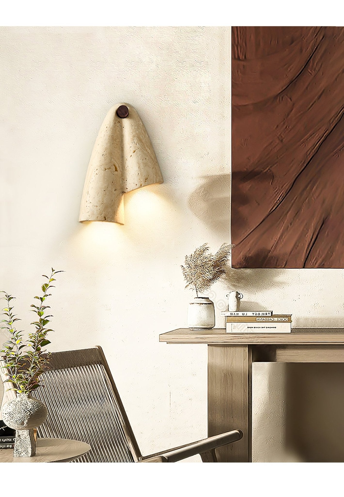 Artistic Travertine Wall Light - Blowlighting