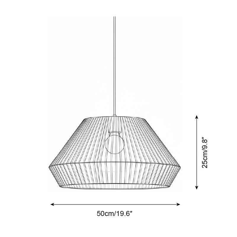 Velora Rustic Cloth Pendant Light