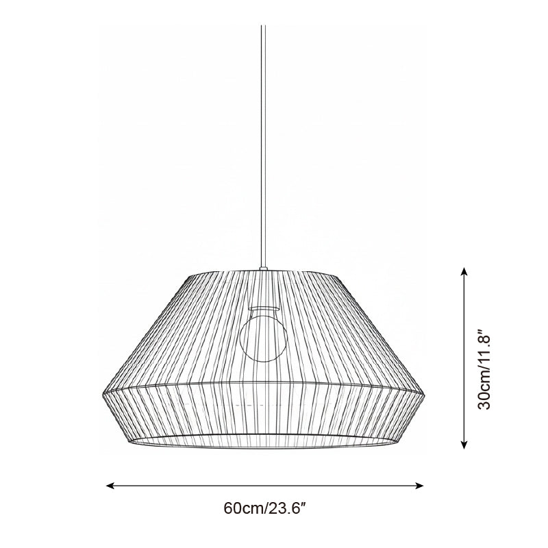 Velora Rustic Cloth Pendant Light