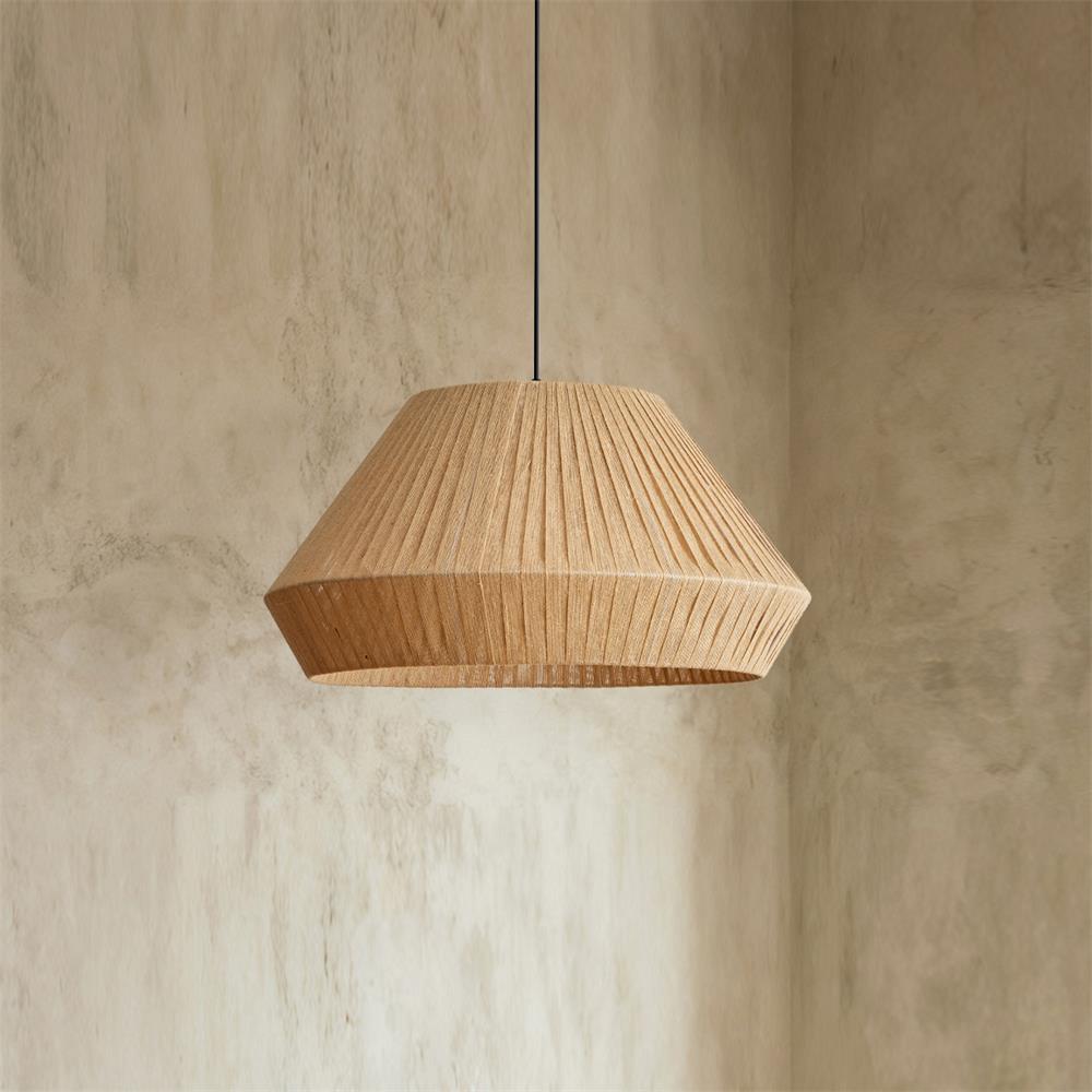 Velora Rustic Cloth Pendant Light