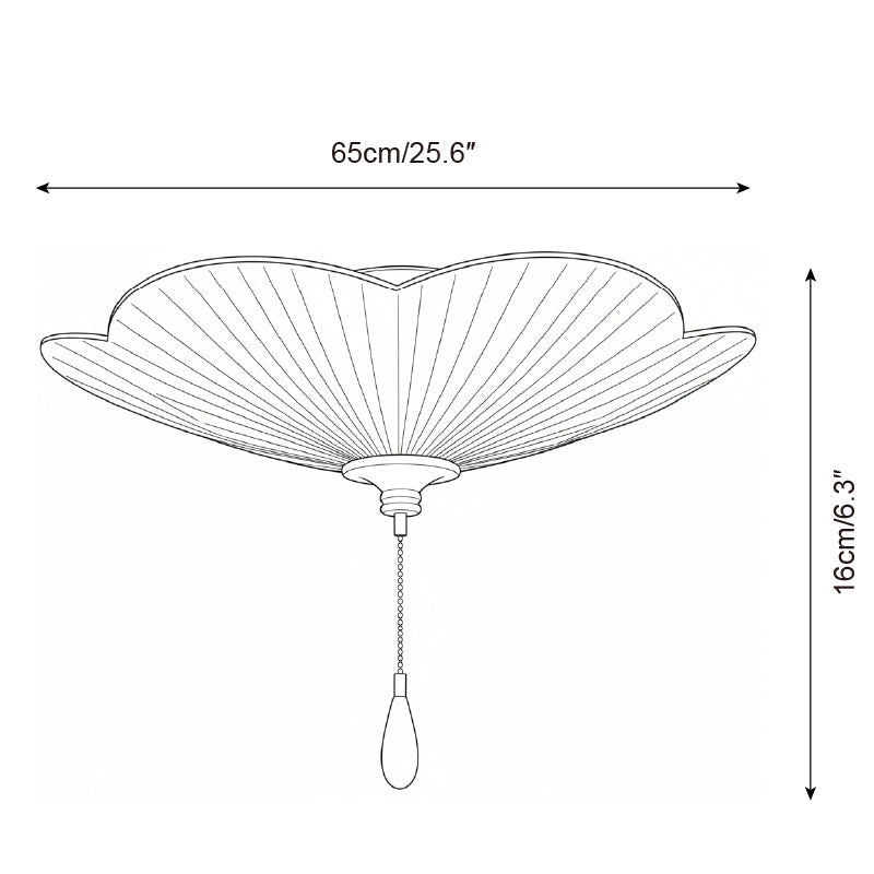 Velvet Wabi-Sabi Fabric Leaf Ceiling Light