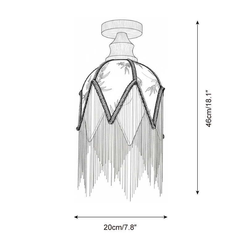 Velvette Bohemian Fabric Ceiling Light