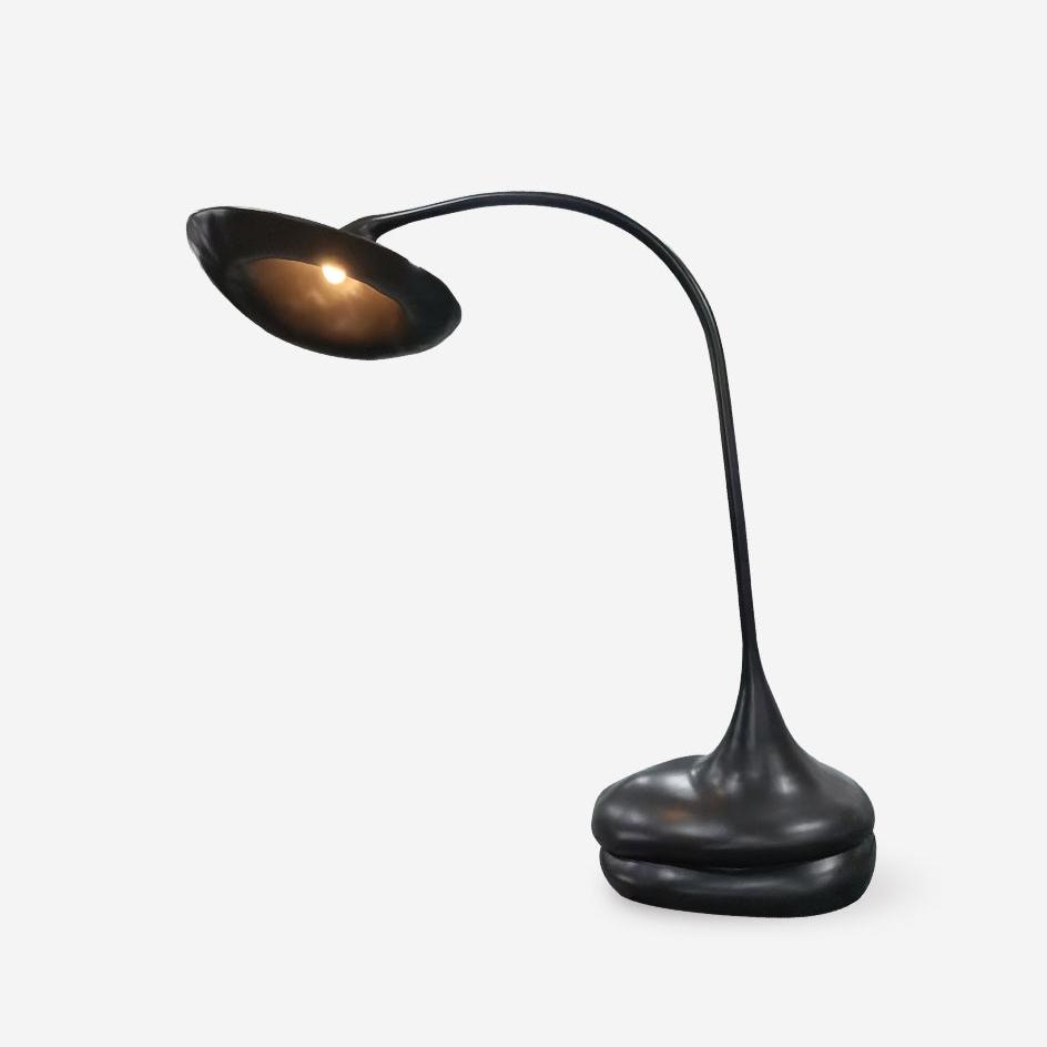Elsilora Curved Black Desk Lamp - Blowlighting