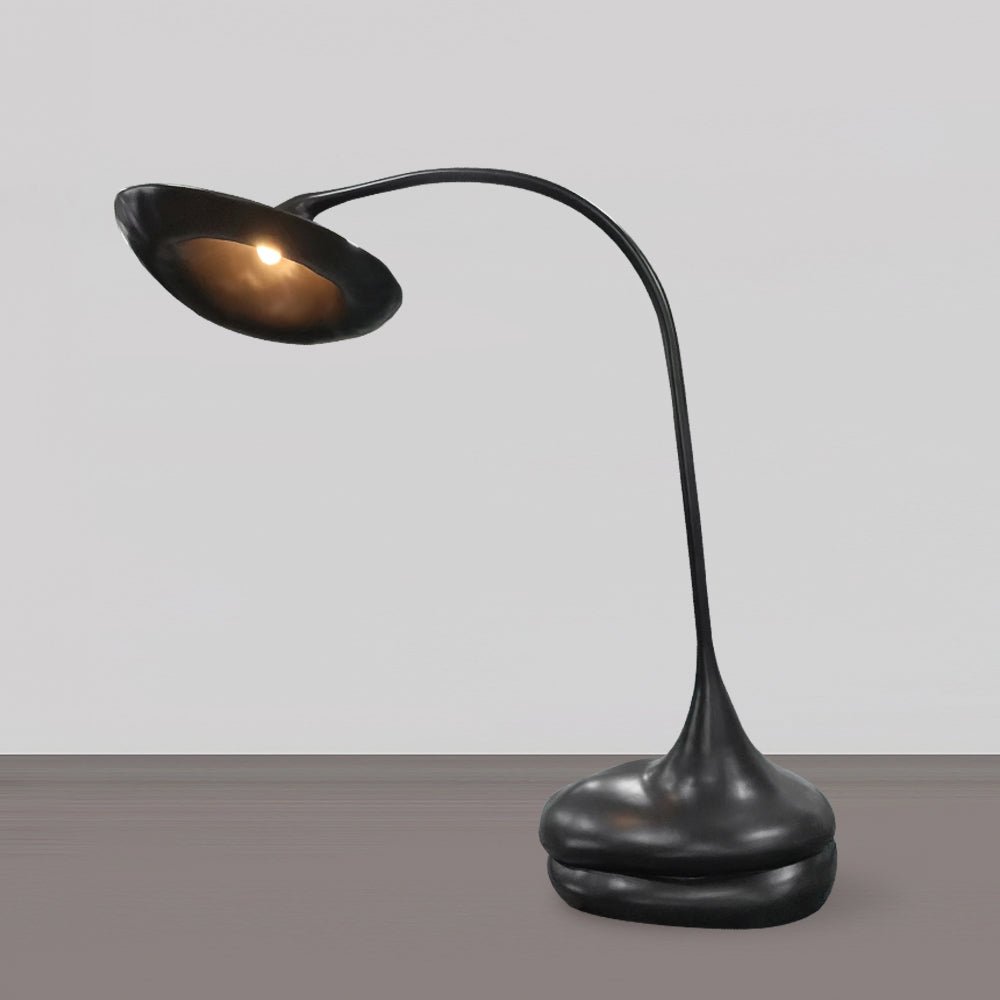 Elsilora Curved Black Desk Lamp - Blowlighting