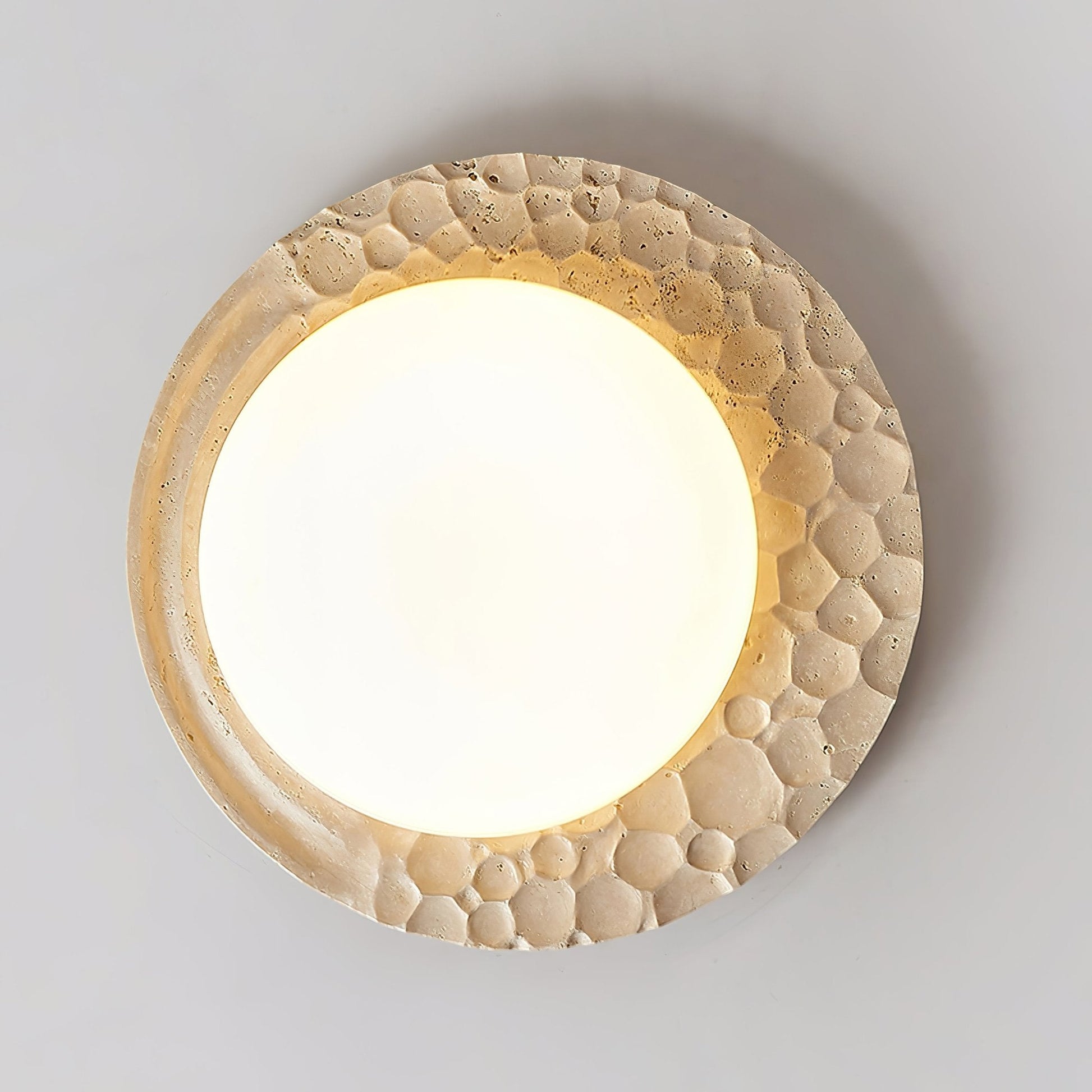 Ivsoris Textured Travertine Ceiling Light - Blowlighting