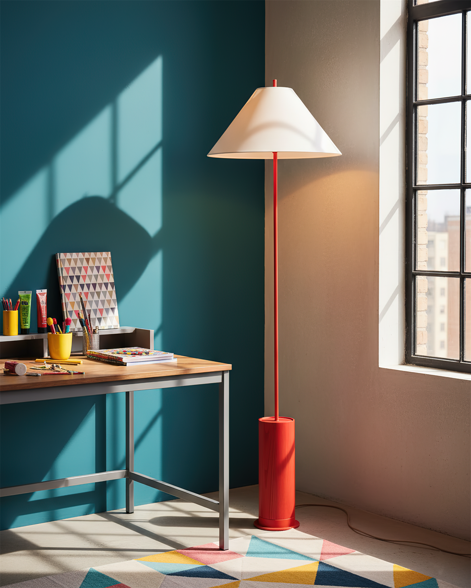 Verdant Minimalist Fabric Floor Light