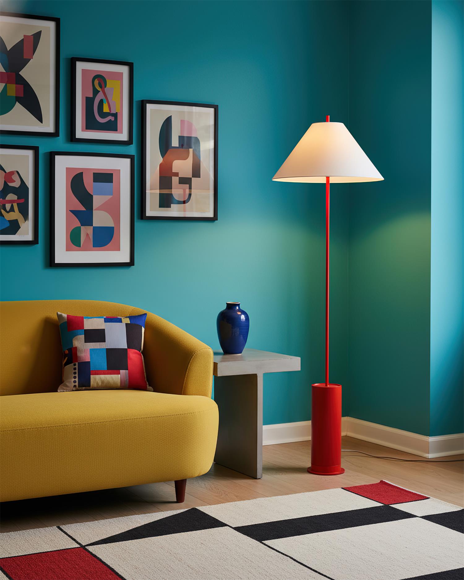 Verdant Minimalist Fabric Floor Light