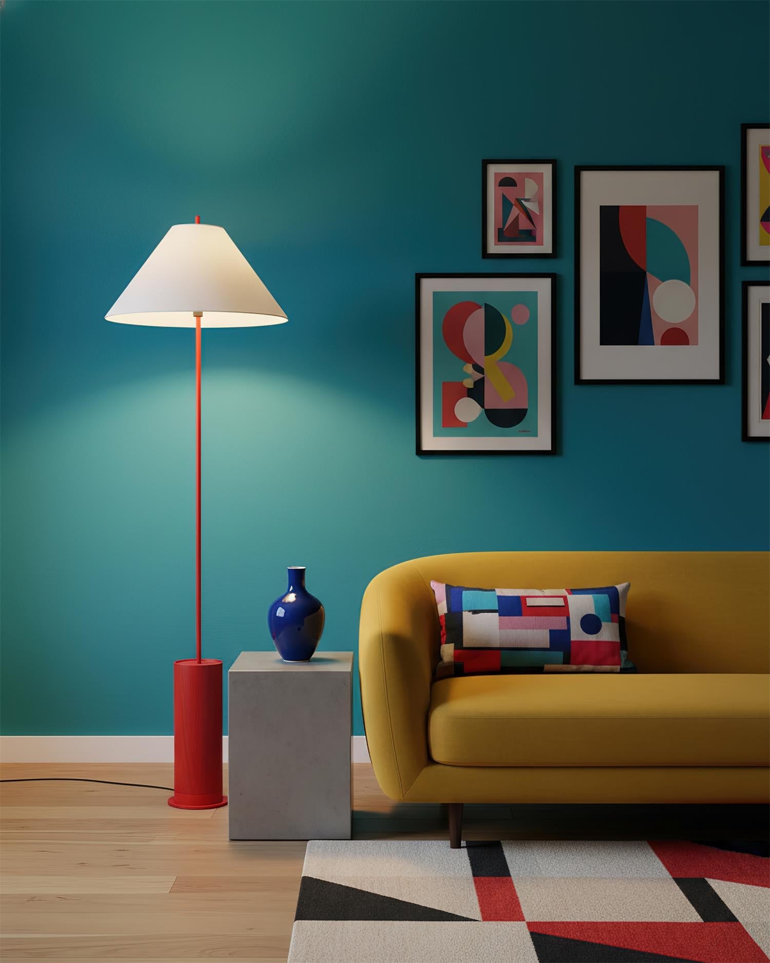 Verdant Minimalist Fabric Floor Light