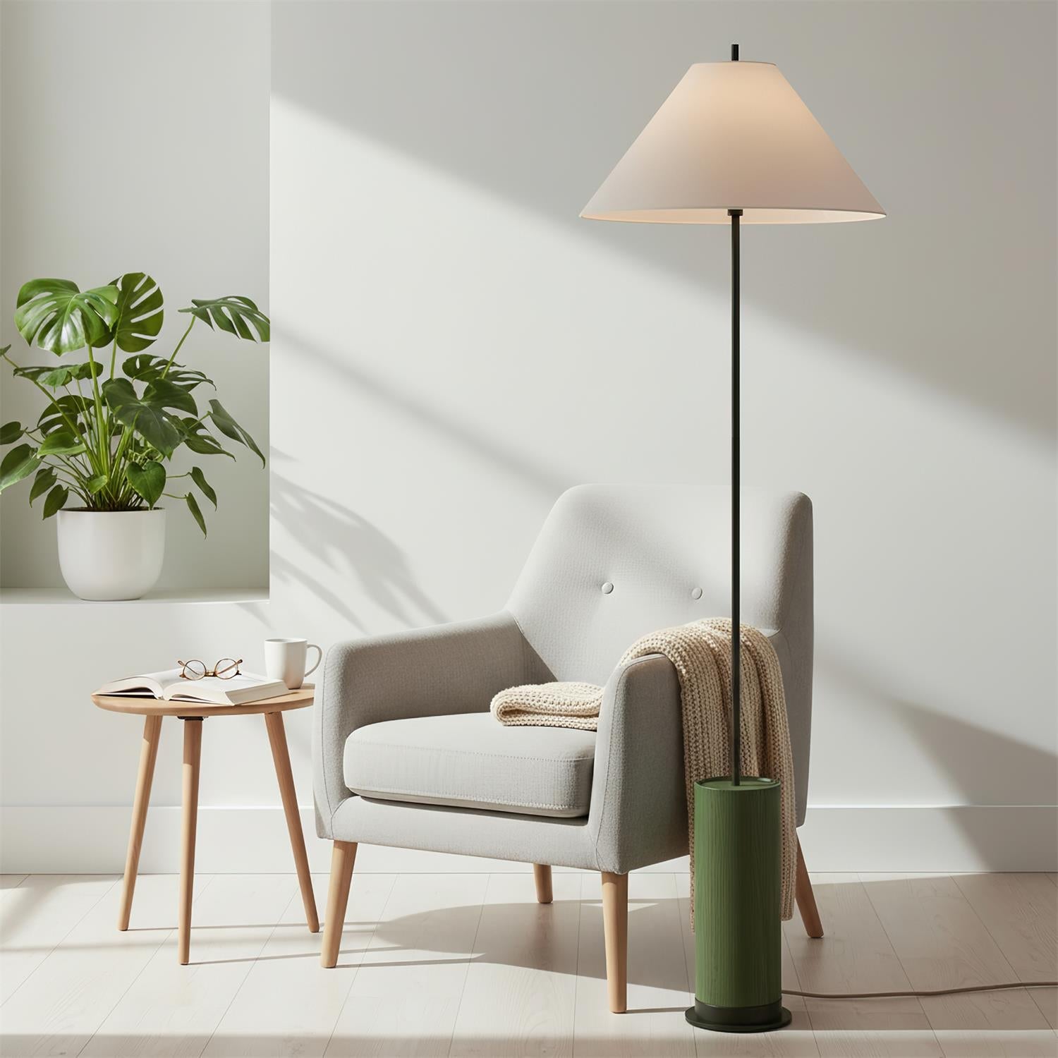 Verdant Minimalist Fabric Floor Light
