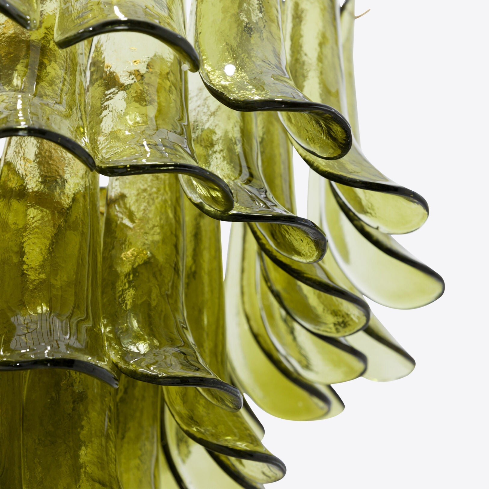 Verdant Vintage Glass Petalo Chandelier