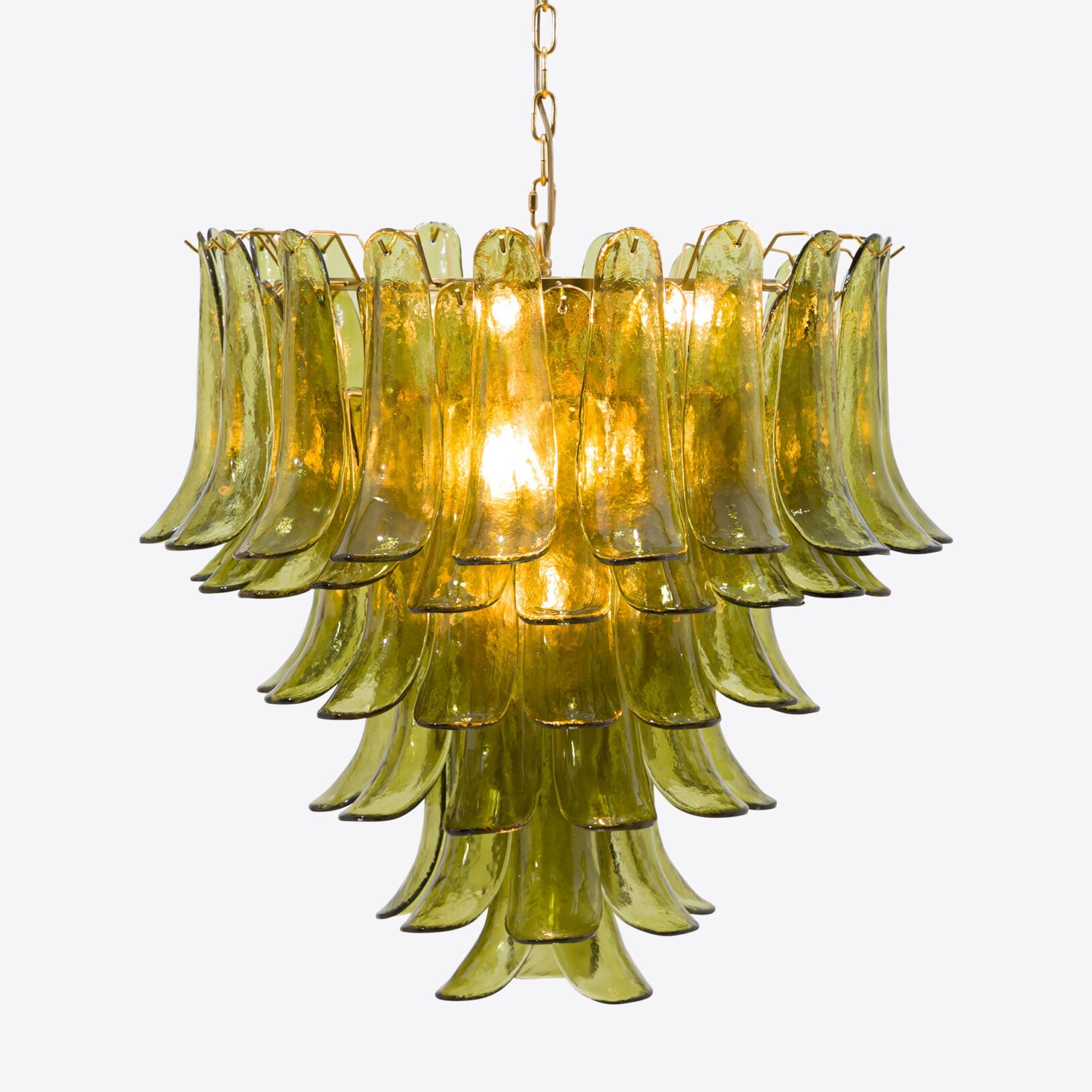 Verdant Vintage Glass Petalo Chandelier