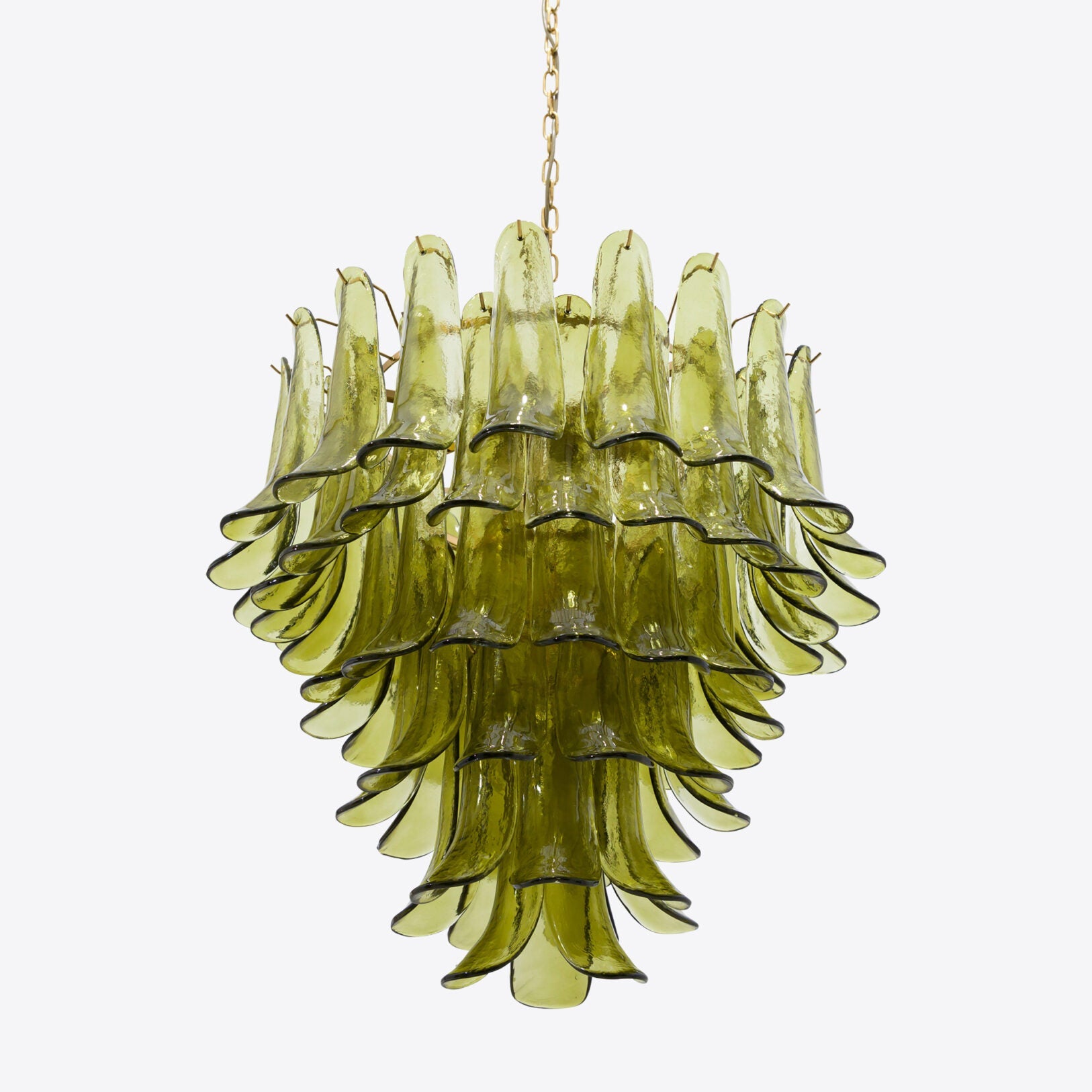 Verdant Vintage Glass Petalo Chandelier