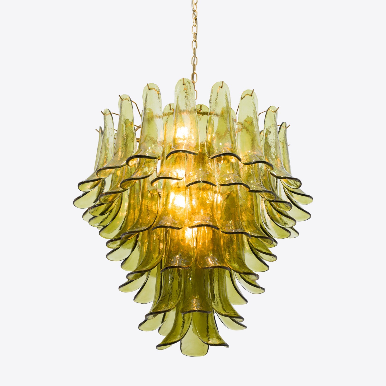 Verdant Vintage Glass Petalo Chandelier