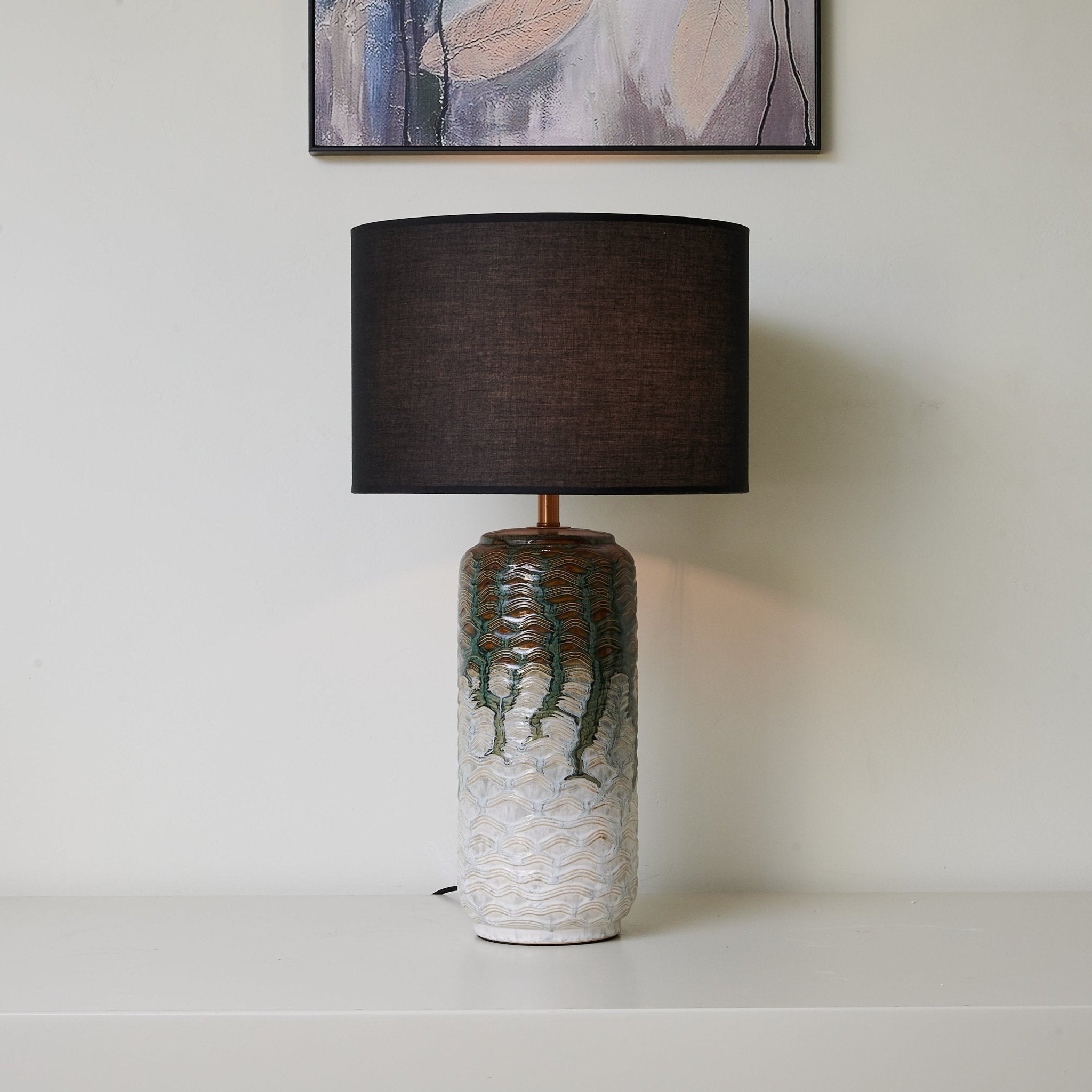 Verde Drip Ceramic Table Lamp - Blowlighting
