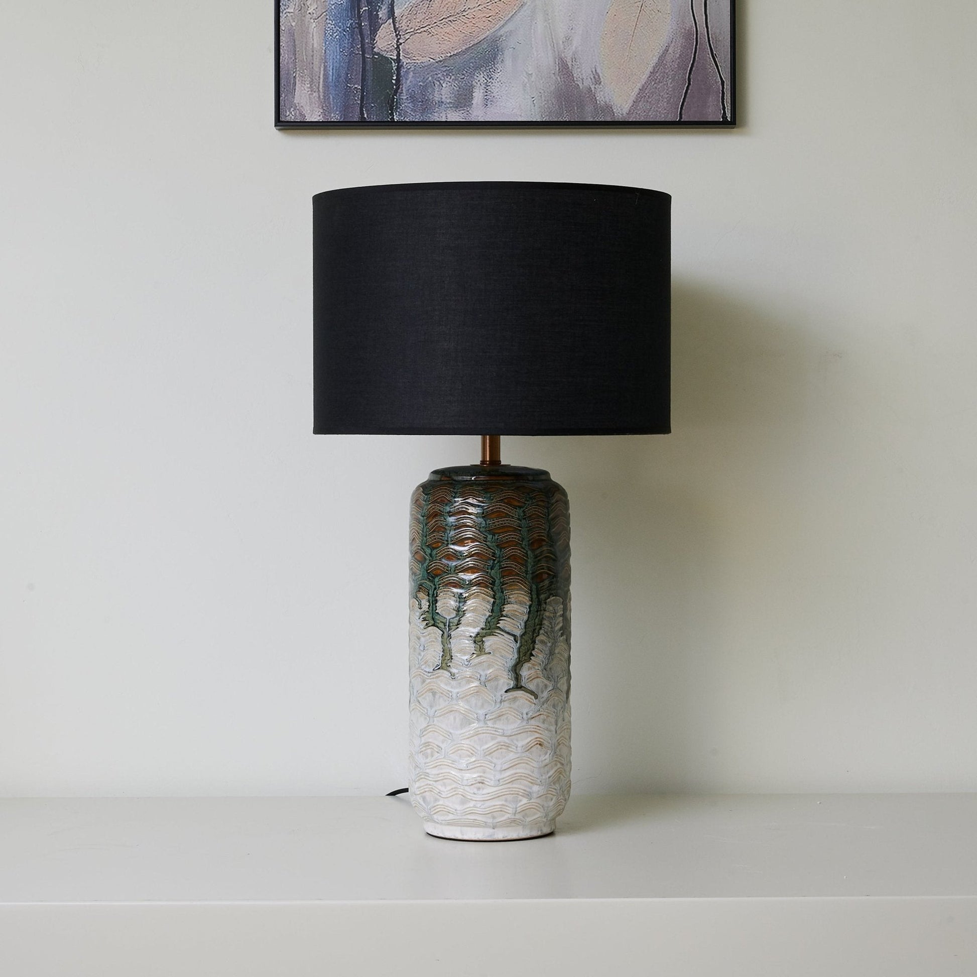 Verde Drip Ceramic Table Lamp - Blowlighting