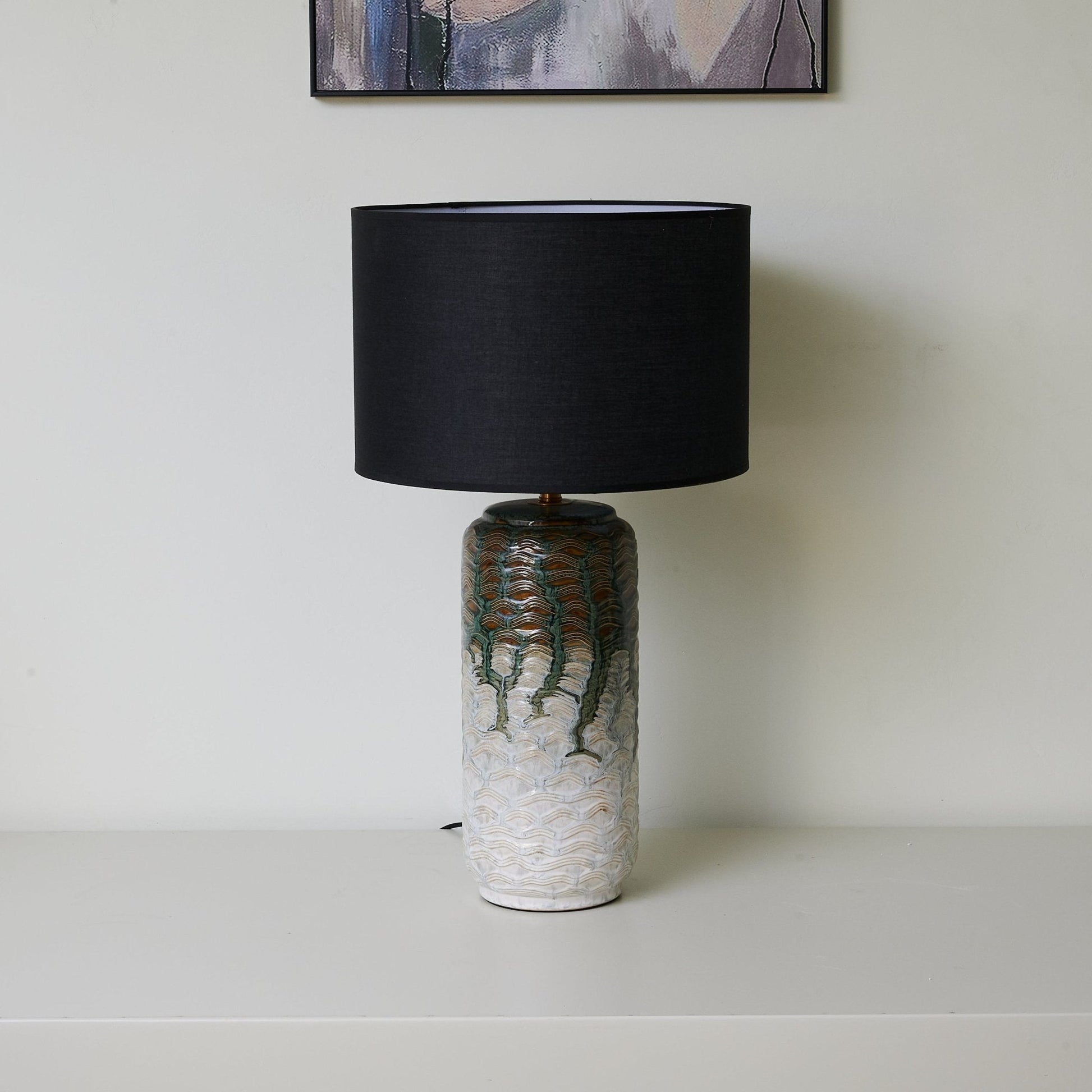 Verde Drip Ceramic Table Lamp - Blowlighting