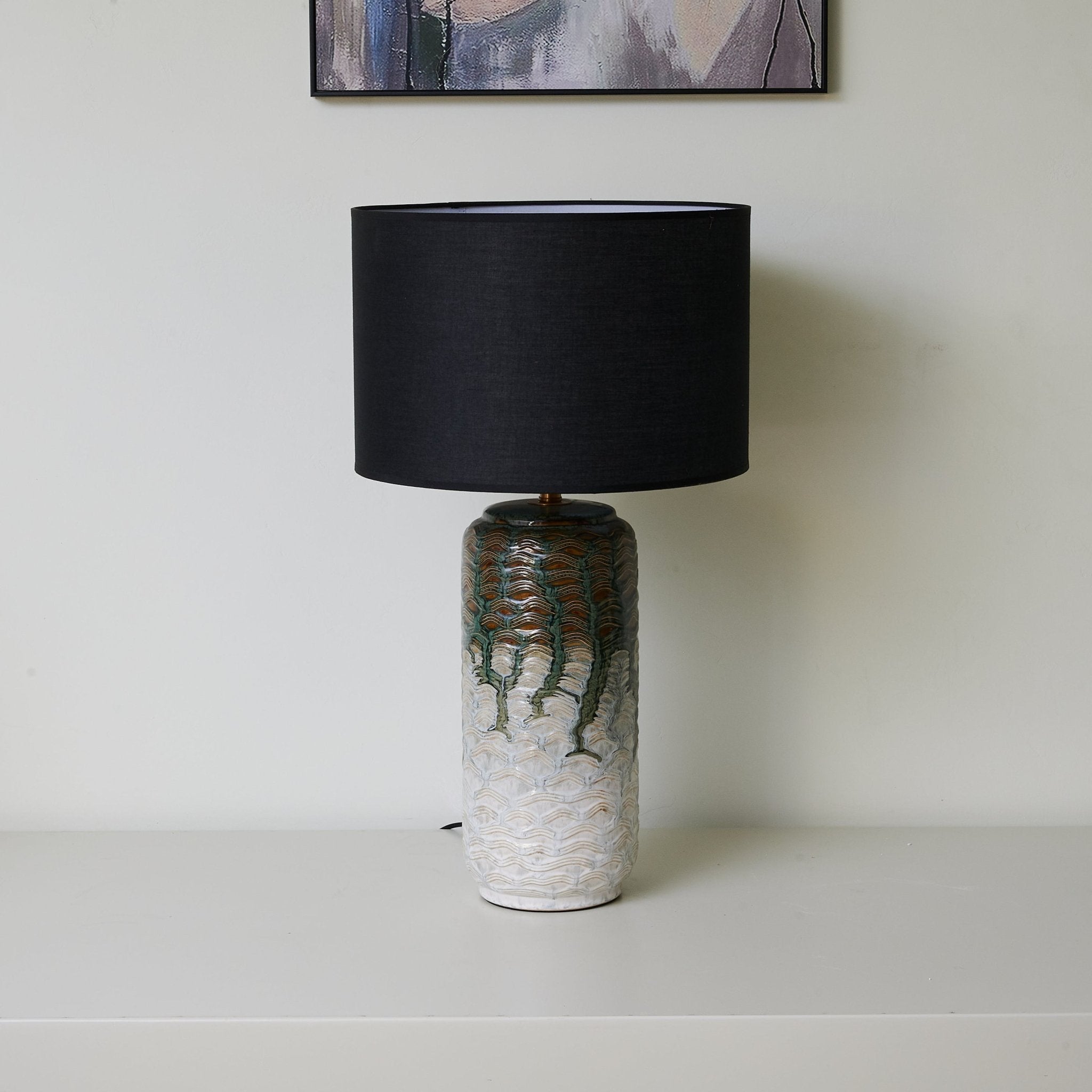 Verde Drip Ceramic Table Lamp - Blowlighting