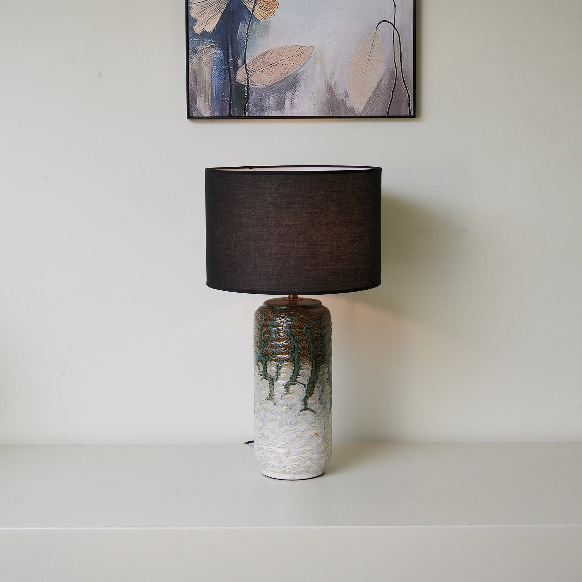 Verde Drip Ceramic Table Lamp - Blowlighting