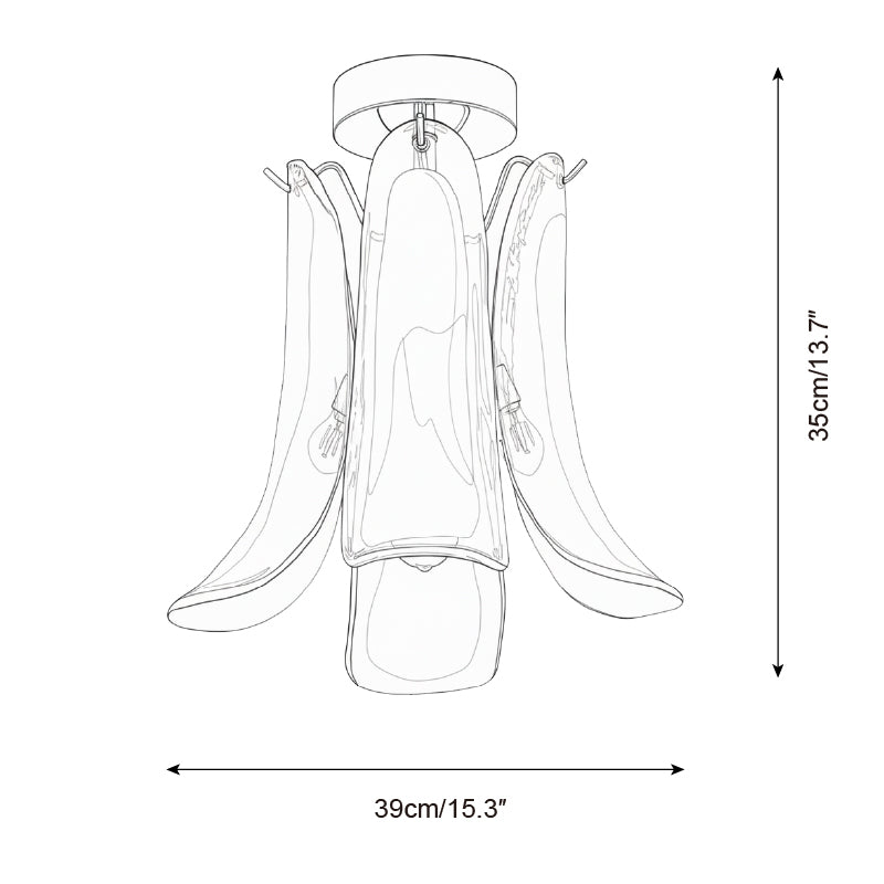 Verdelia Modern Glass Ceiling Light