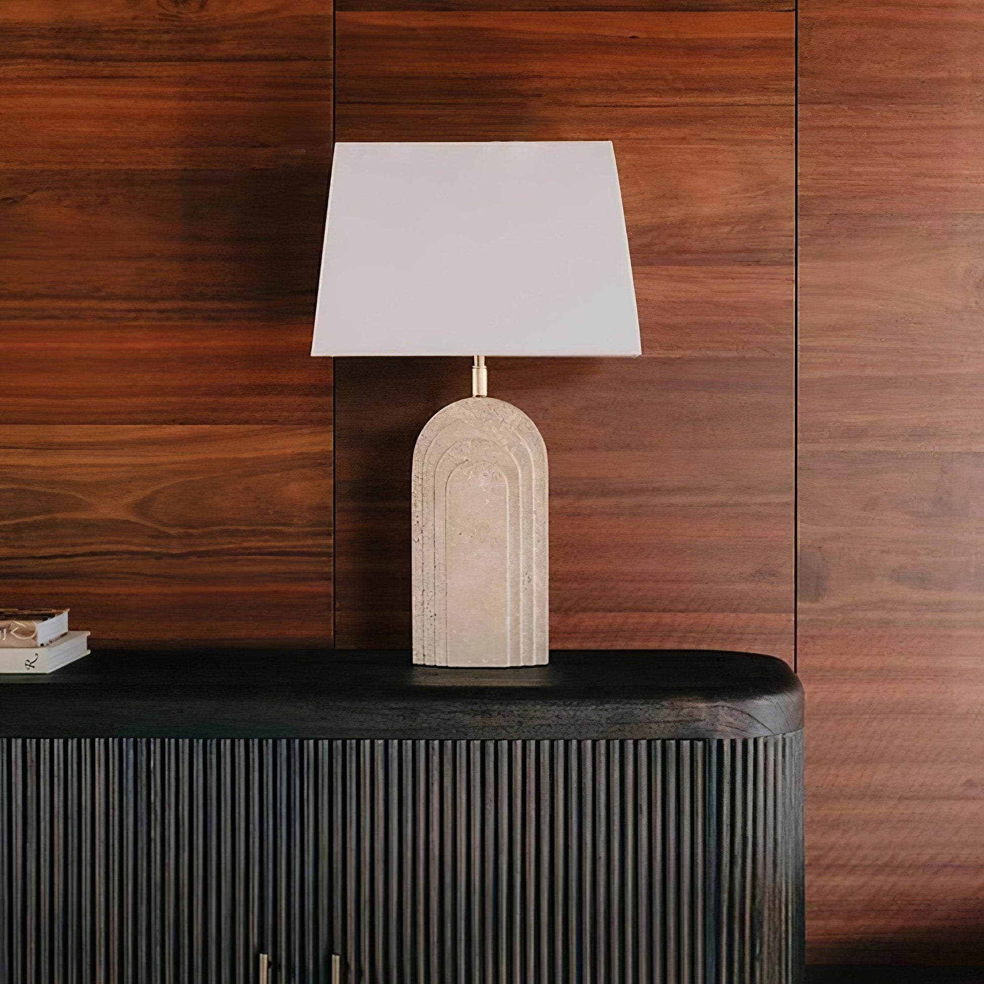 Livia Travertine Table Lamp - Blowlighting