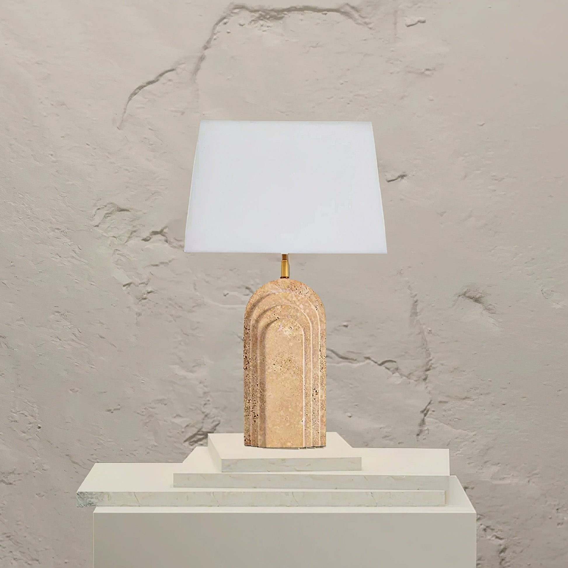 Livia Travertine Table Lamp - Blowlighting