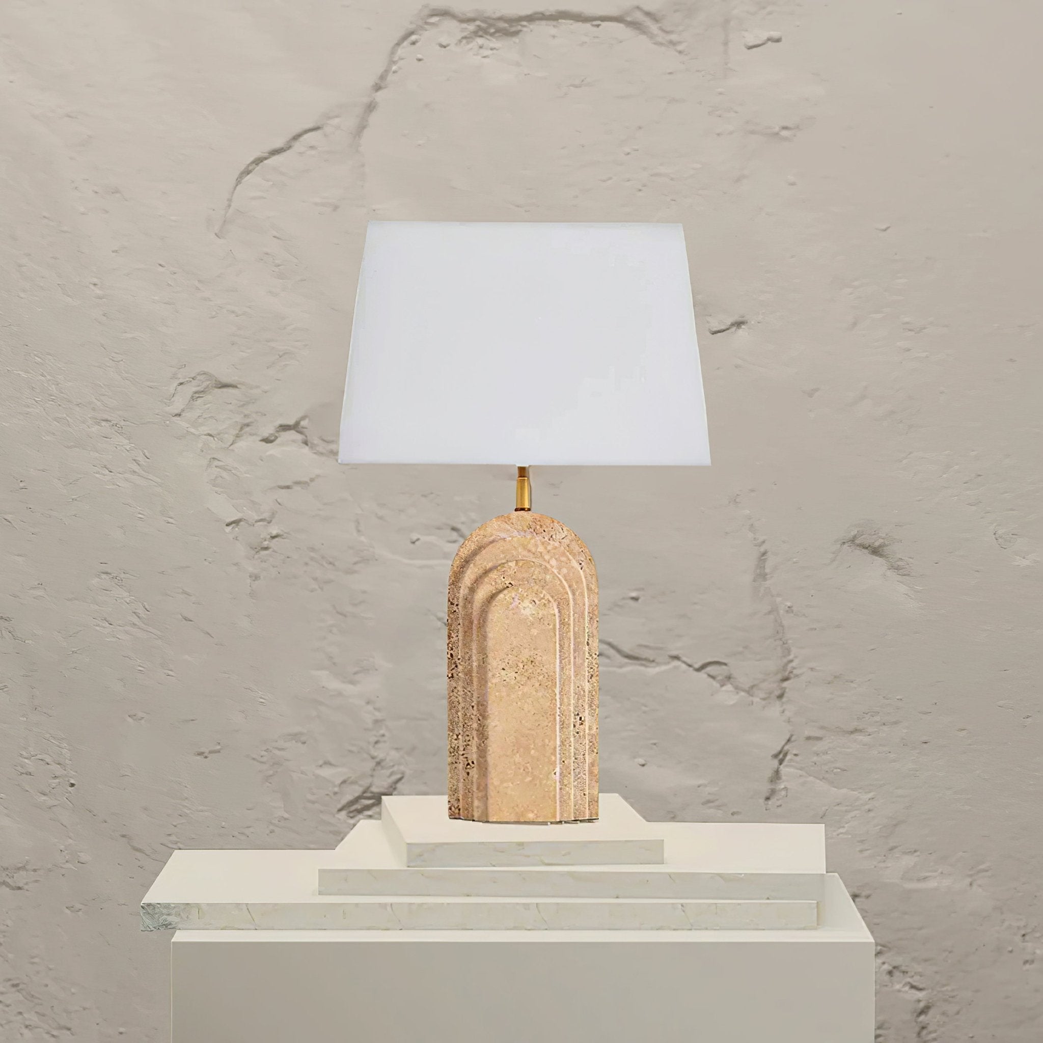 Livia Travertine Table Lamp - Blowlighting