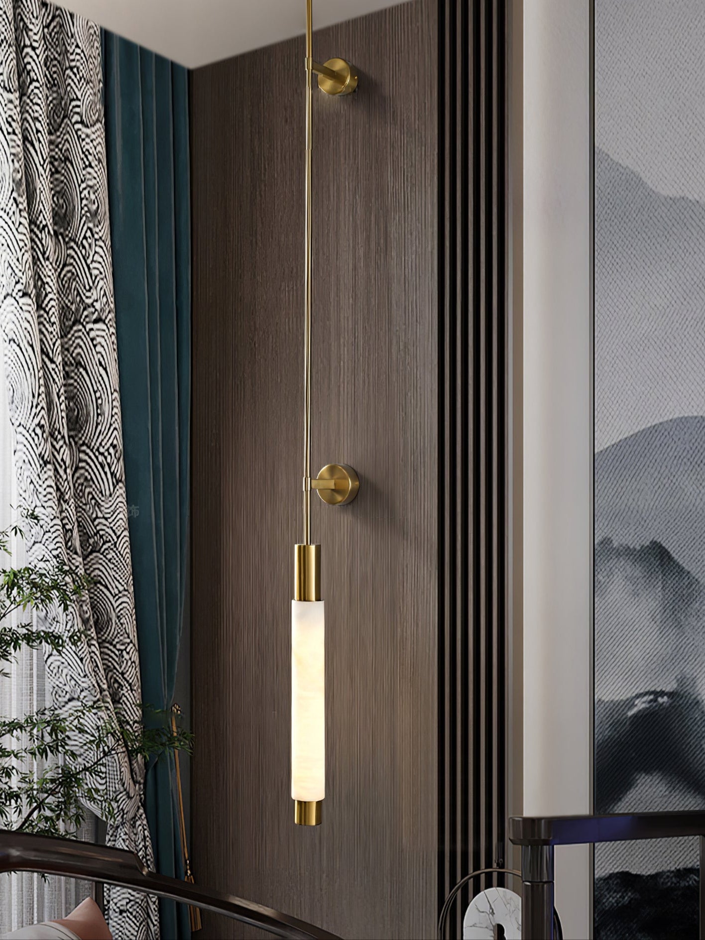 Veyra Minimalist Alabaster Wall Light - Blowlighting