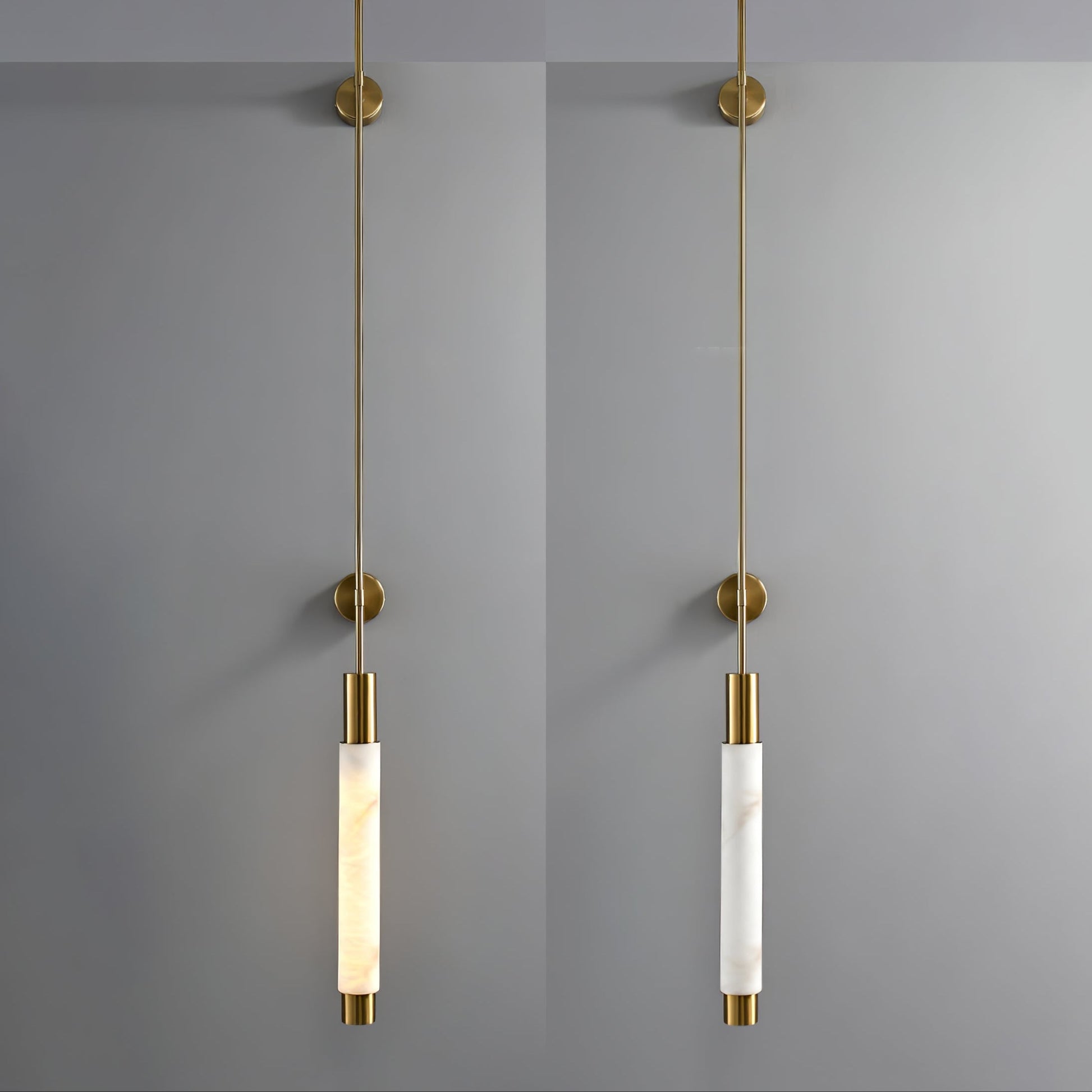Veyra Minimalist Alabaster Wall Light - Blowlighting