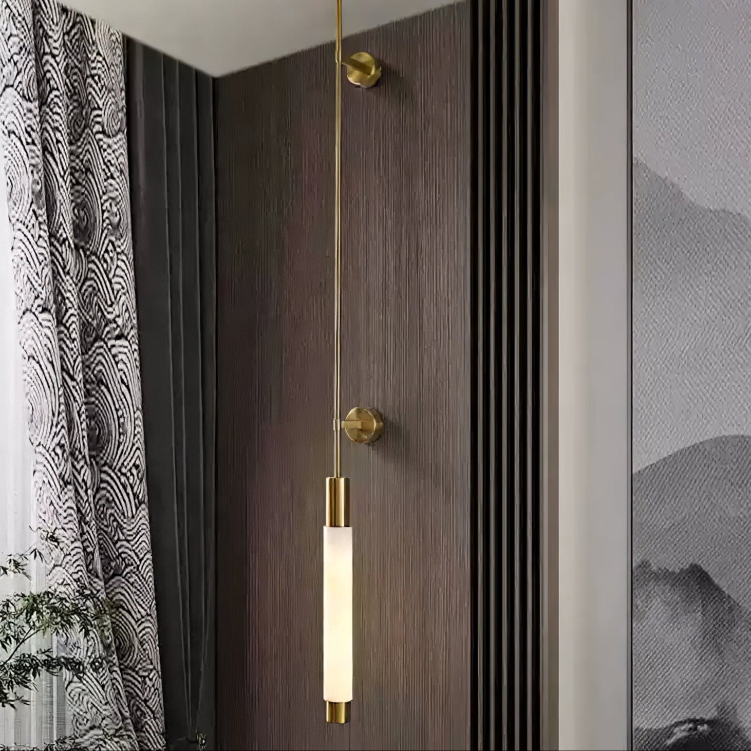 Veyra Minimalist Alabaster Wall Light - Blowlighting