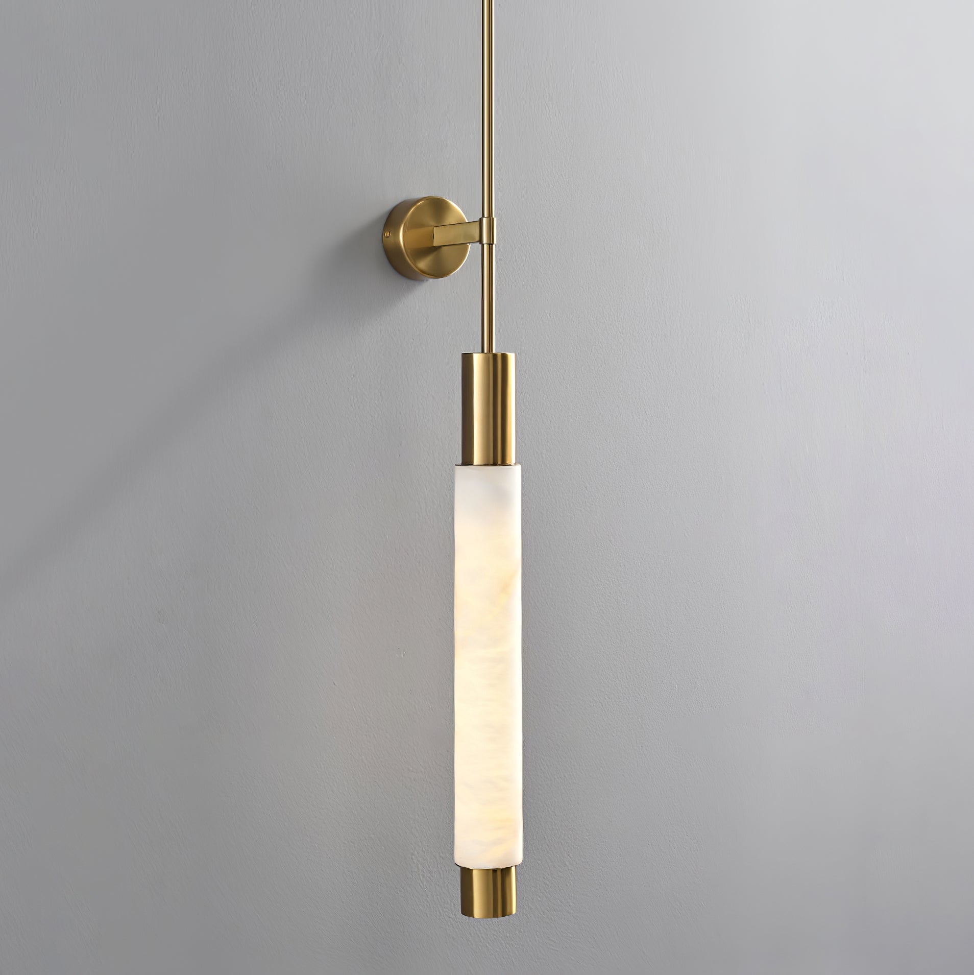 Veyra Minimalist Alabaster Wall Light - Blowlighting