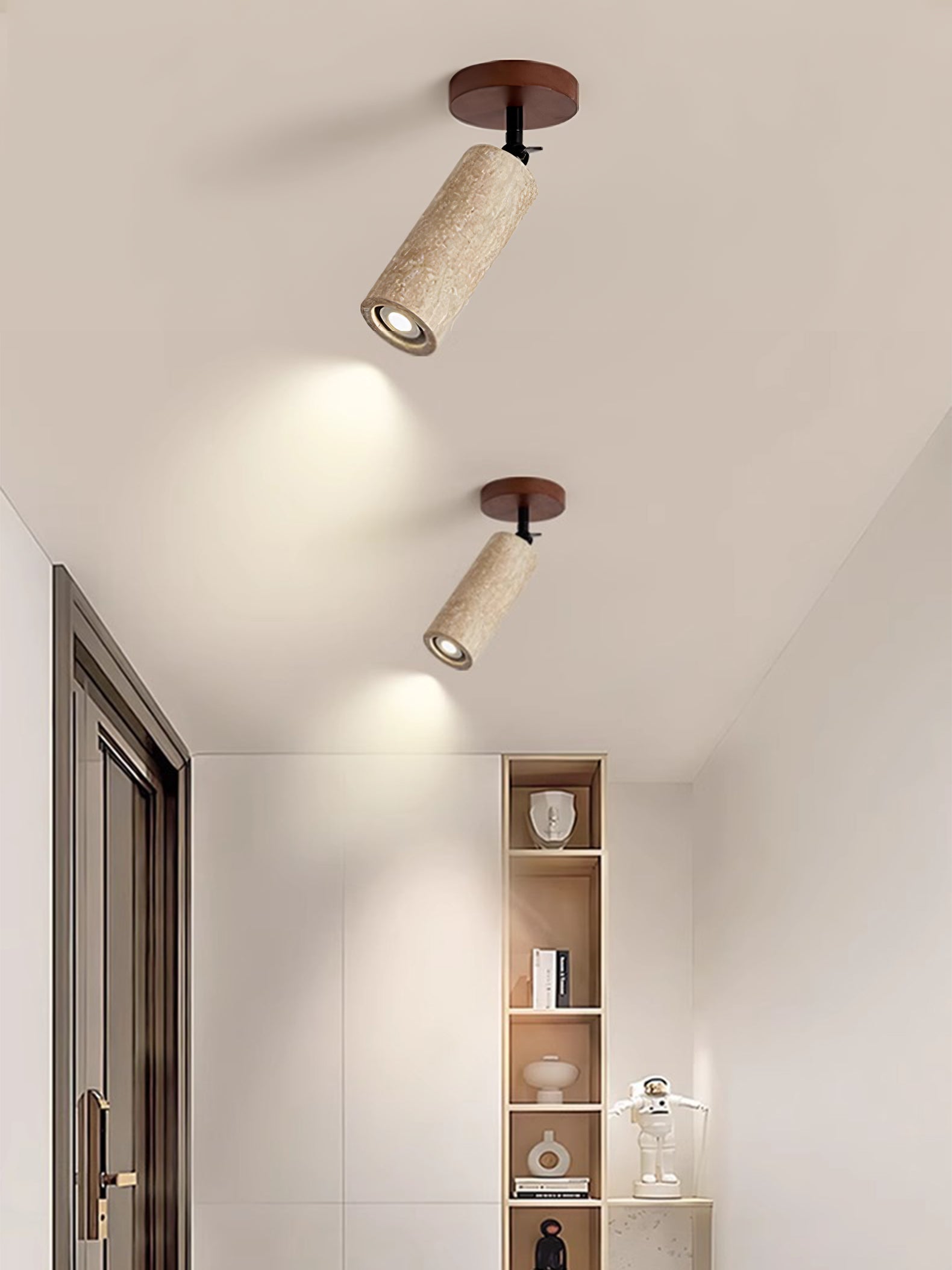 Zarinila Cylindrical-Tube Travertine Wall Light SEO Title - Blowlighting