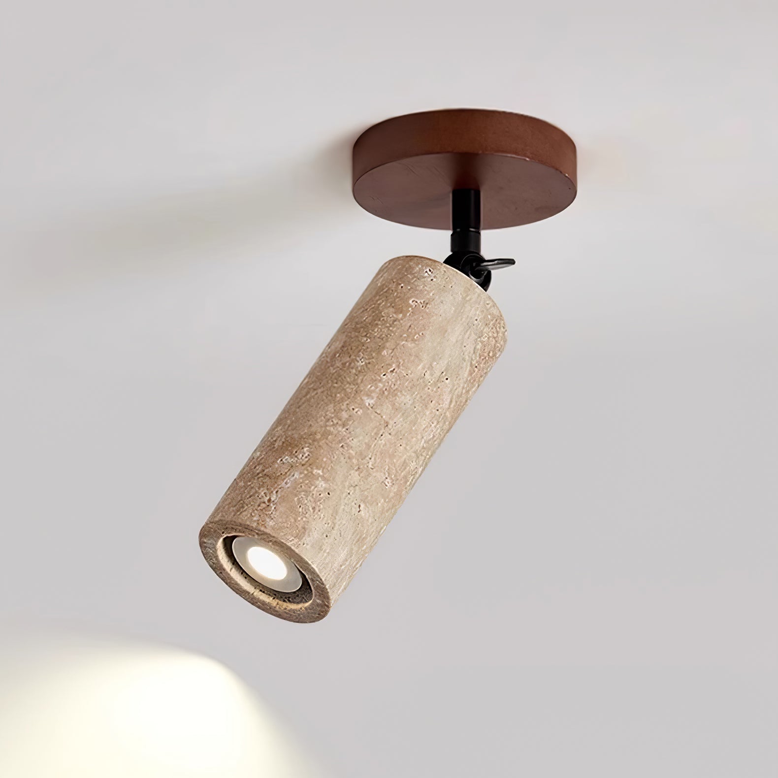 Zarinila Cylindrical-Tube Travertine Wall Light SEO Title - Blowlighting