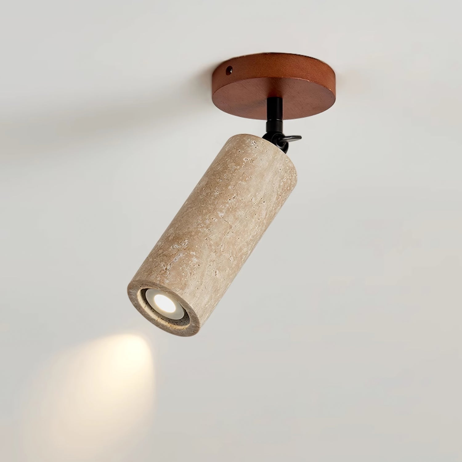 Zarinila Cylindrical-Tube Travertine Wall Light SEO Title - Blowlighting